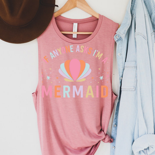 If Anyone Asks I'm A Mermaid Summer Tank Top