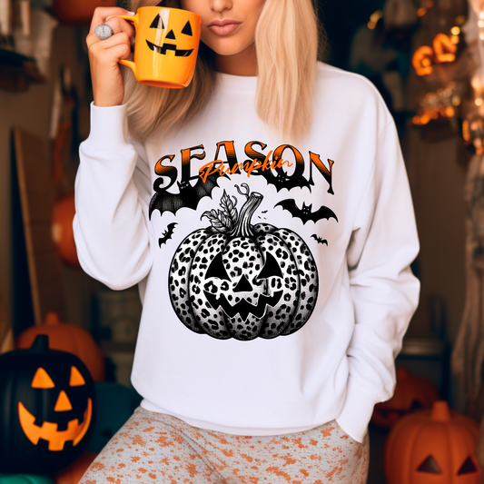 Leopard Jack O Lattern Season Halloween Sweatshirt