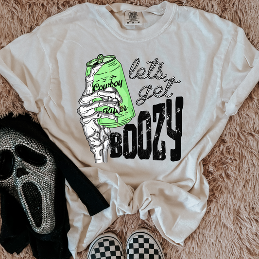 Lets Get Boozy Comfort Colors Graphic Tee