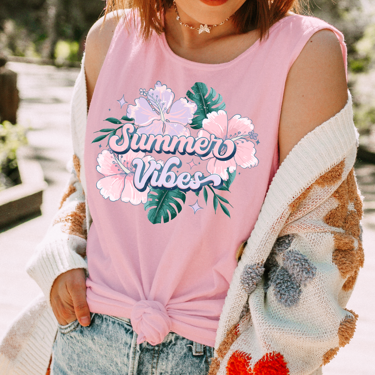 Summer Vibes Comfort Colors Tank Top