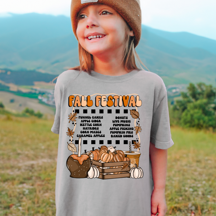 Fall Festival Comfort Colors Youth Fall Graphic Tee