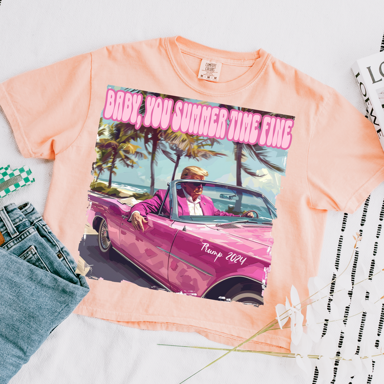 Baby You Summertime Fine Comfort Colors Graphic Tee