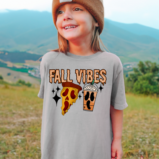 Fall Vibes Comfort Colors Youth Fall Graphic Tee