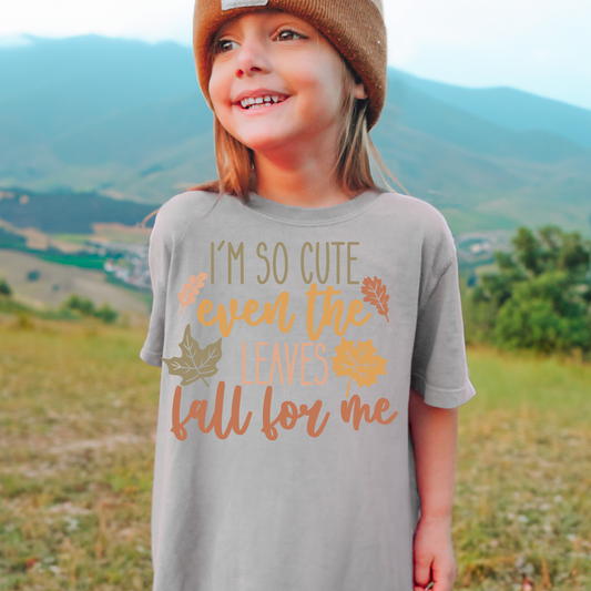 Im So Cute Comfort Colors Youth Fall Graphic Tee