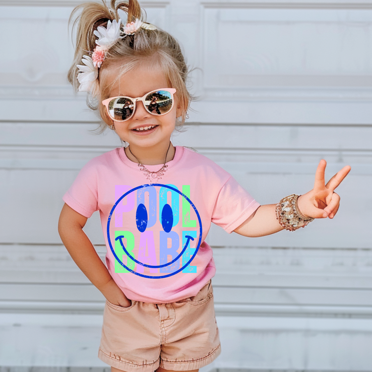 Pool Babe Smiley Summer Graphic Tee