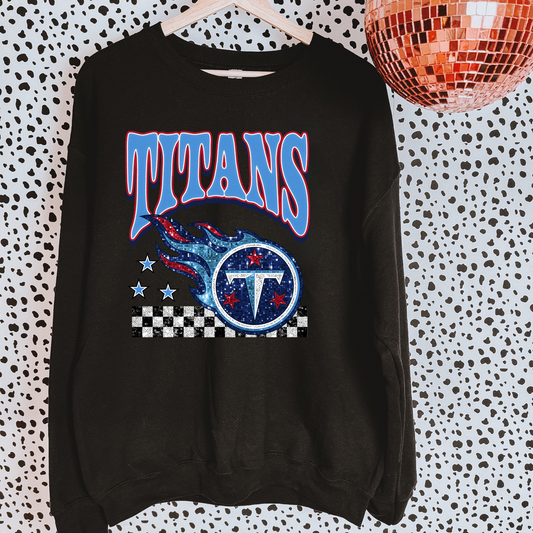 Faux Glitter Titans Sweatshirt