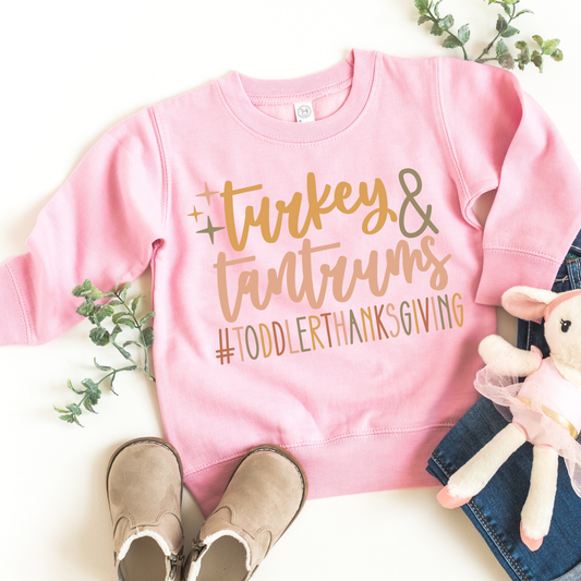 Turkeys And Tantrums Kids Sweatshirt