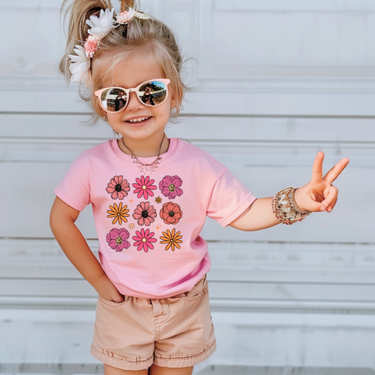 Flowers Kids Summer Graphic Tee