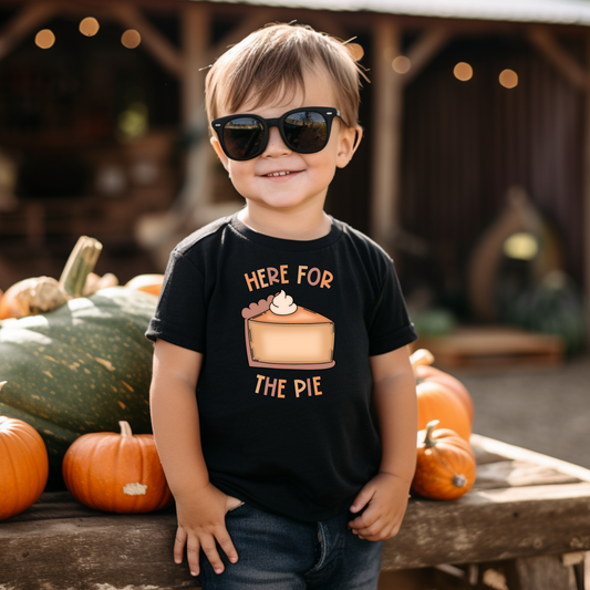 Here For The Pie Fall Kids Graphic Tee