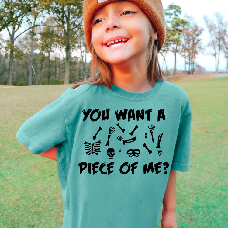 You Want A Piece Of Me? Comfort Colors Youth Halloween Graphic Tee