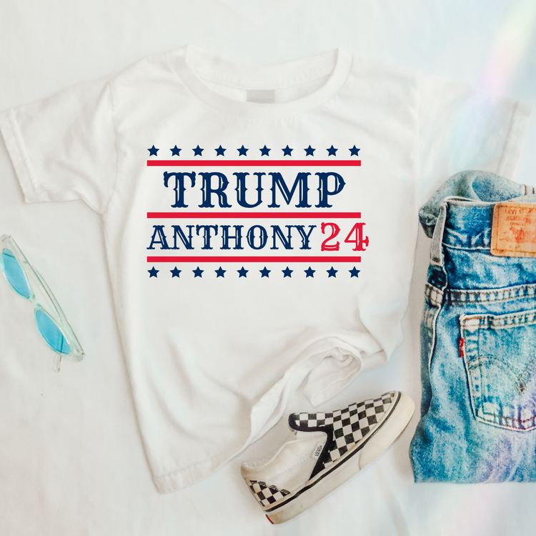 Trump/Anthony 2024 Silhouette Kids Political Graphic Tee