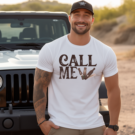 Mens Call Me Graphic Tee