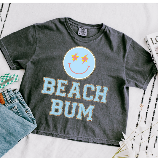 Beach Bum Cropped Comfort Colors Graphic Tee