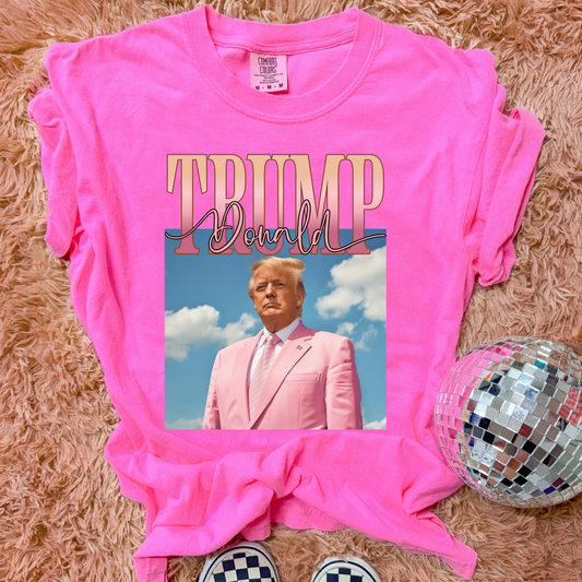 Trump Pink Comfort Colors Graphic Tee