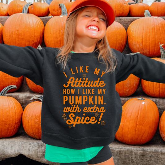 I Like My Attitude Kids Sweatshirt