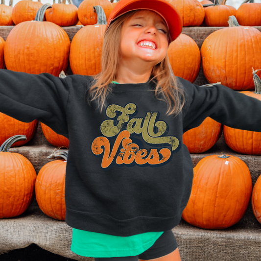 Fall Vibes Kids Sweatshirt