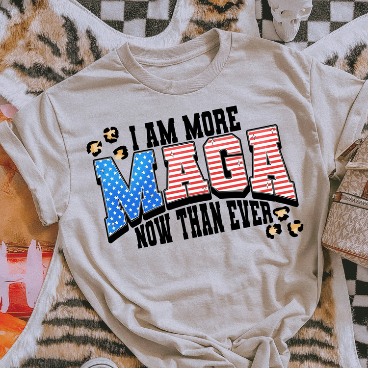 I'm More MAGA Now Than Ever Leopard Graphic Tee