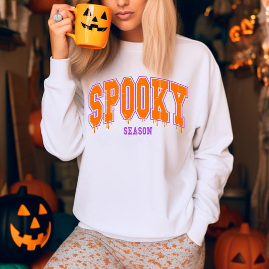 Spooky Orange Halloween Sweatshirt