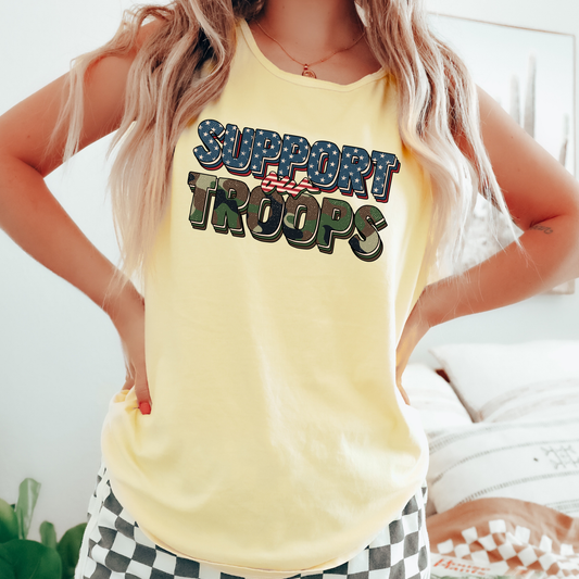 Support Our Troops Comfort Colors Tank Top