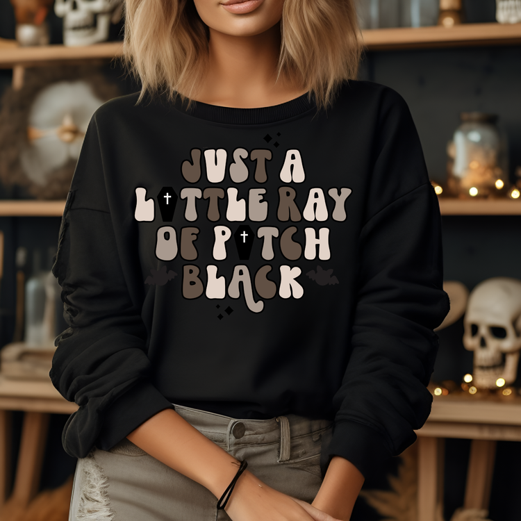 A Little Ray Of Pitch Black Halloween Sweatshirt