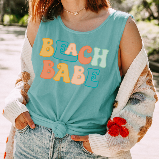 Beach Babe Comfort Colors Tank Top