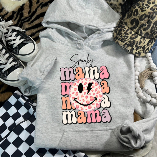 Spooky Mama Smiley Halloween Hoodie