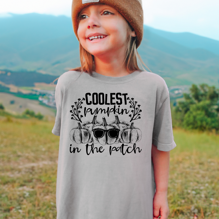 Coolest Pumpkin In The Patch Comfort Colors Youth Fall Graphic Tee