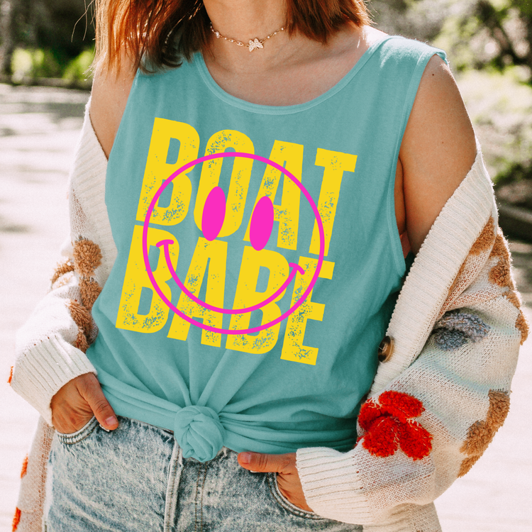 Boat Babe Comfort Colors Tank Top