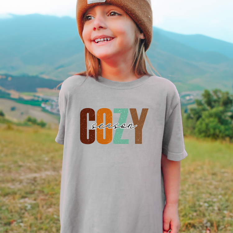 Cozy Comfort Colors Youth Fall Graphic Tee