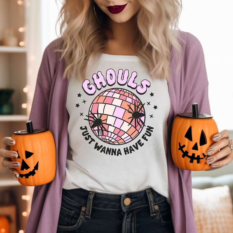 Ghouls Just Wanna Have Fun Adult Graphic Tee