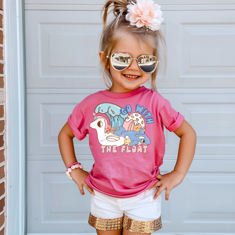 Go With The Float Kids Summer Graphic Tee