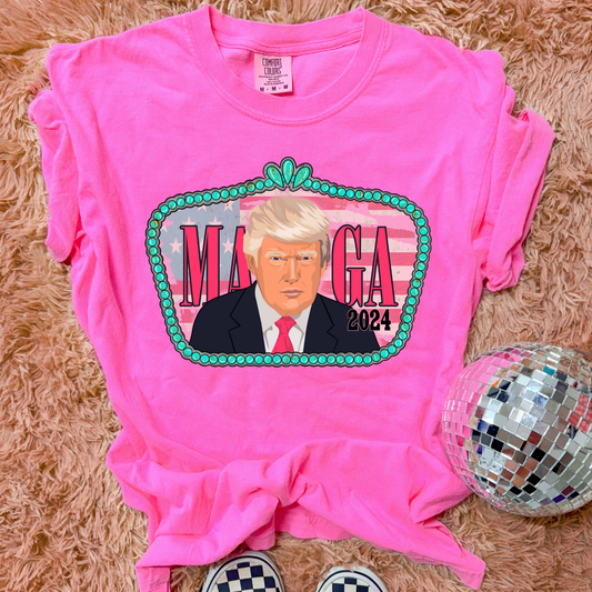 Western Trump Maga Comfort Colors Graphic Tee