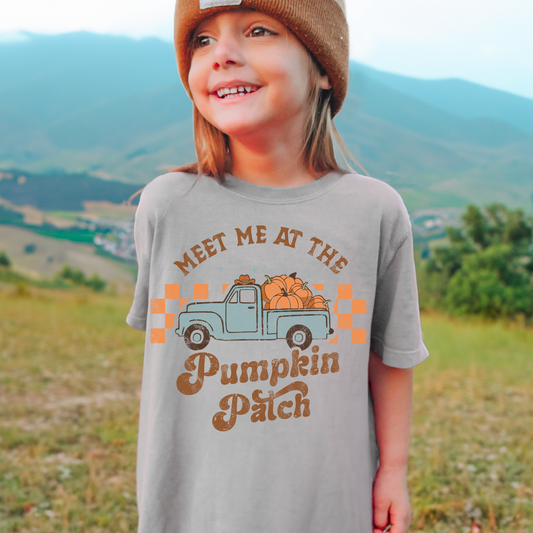 Meet Me At The Pumpkin Patch Comfort Colors Youth Fall Graphic Tee