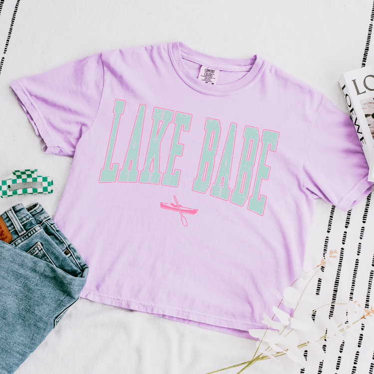 Lake Babe Cropped Comfort Colors Graphic Tee