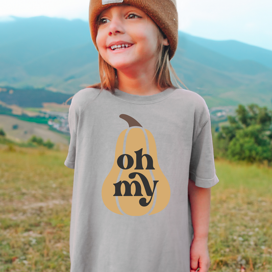 Oh My Comfort Colors Youth Fall Graphic Tee