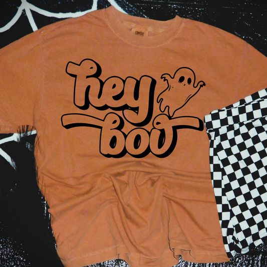 Hey Boo Comfort Colors Graphic Tee