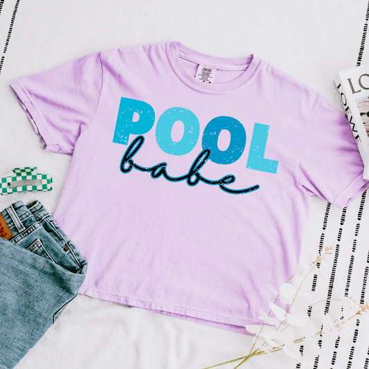 Pool Babe Cropped Comfort Colors Graphic Tee