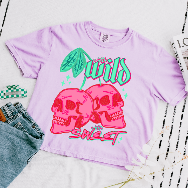 Wild and Sweet Cropped Comfort Colors Graphic Tee