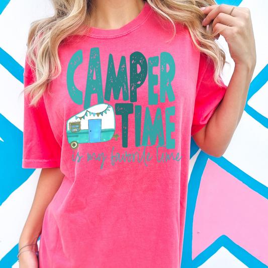 Camper Time Summer Comfort Colors Graphic Tee