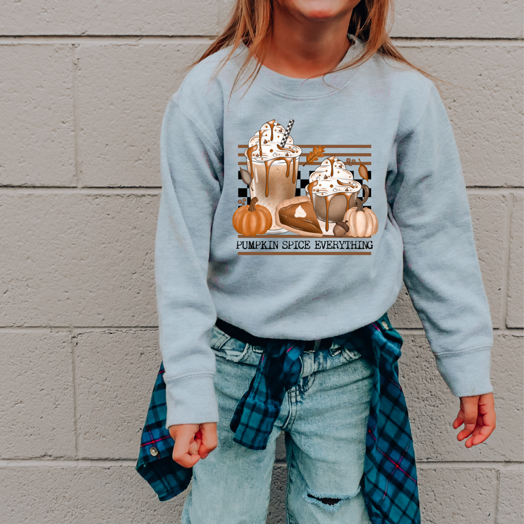 Pumpkin Spice Everything Kids Sweatshirt