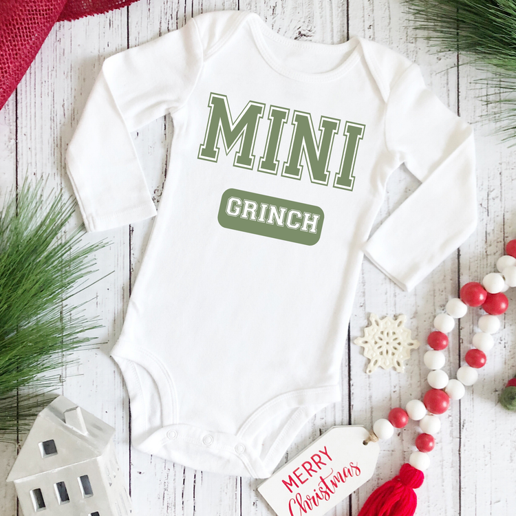 Mini Grinch Christmas Onesie