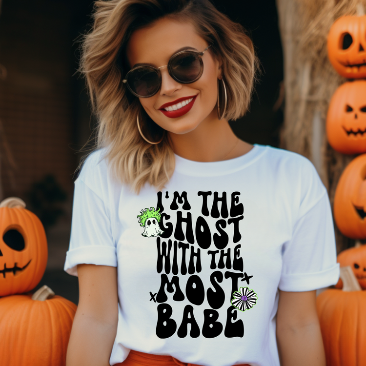 I'm The Ghost With The Most Babe Adult Graphic Tee