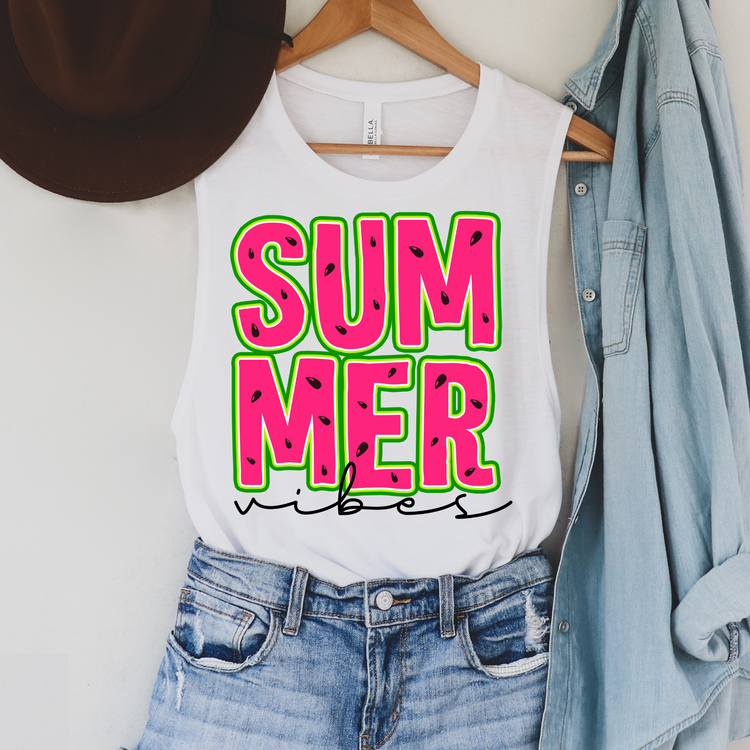 Summer Vibes Watermelon Summer Tank Top