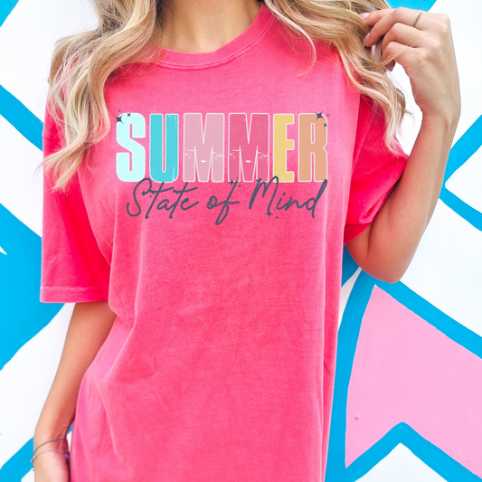 Summer State Of Mind Summer Comfort Colors Graphic Tee