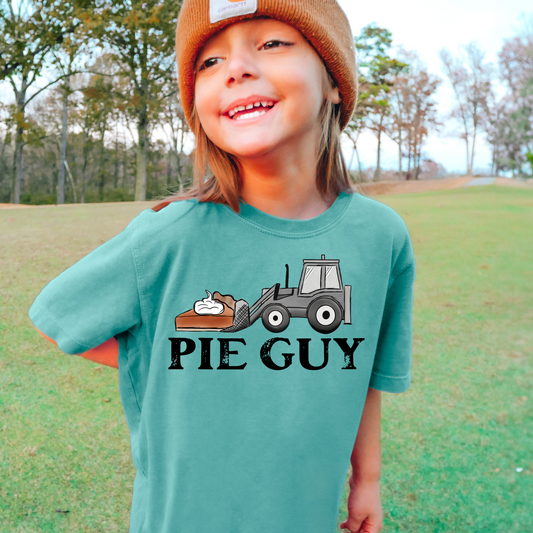 Pie Guy Comfort Colors Youth Fall Graphic Tee