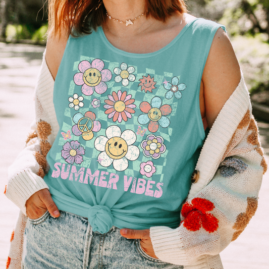 Summer Vibes Comfort Colors Tank Top