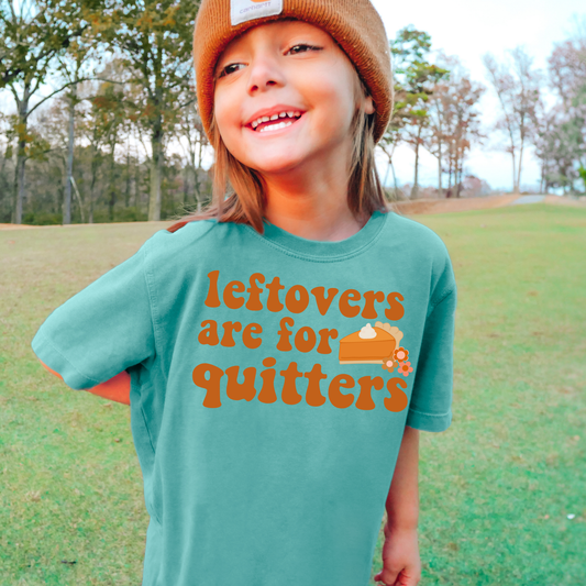 Leftovers Are For Quitters Comfort Colors Youth Fall Graphic Tee