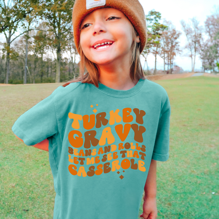 Turkey Gravy Comfort Colors Youth Fall Graphic Tee