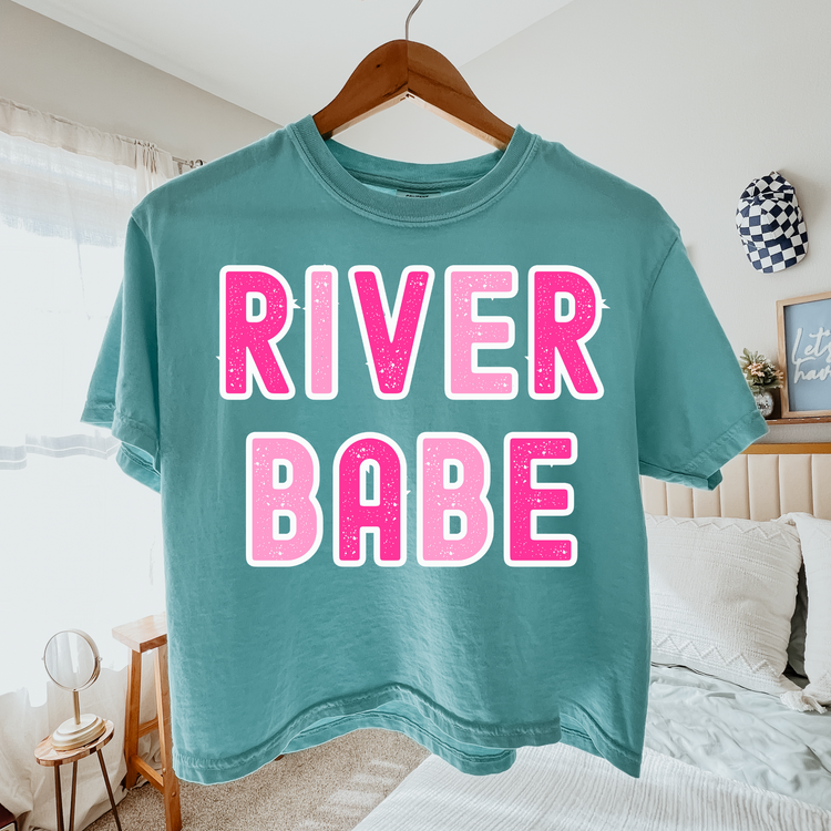 River Babe Cropped Comfort Colors Graphic Tee