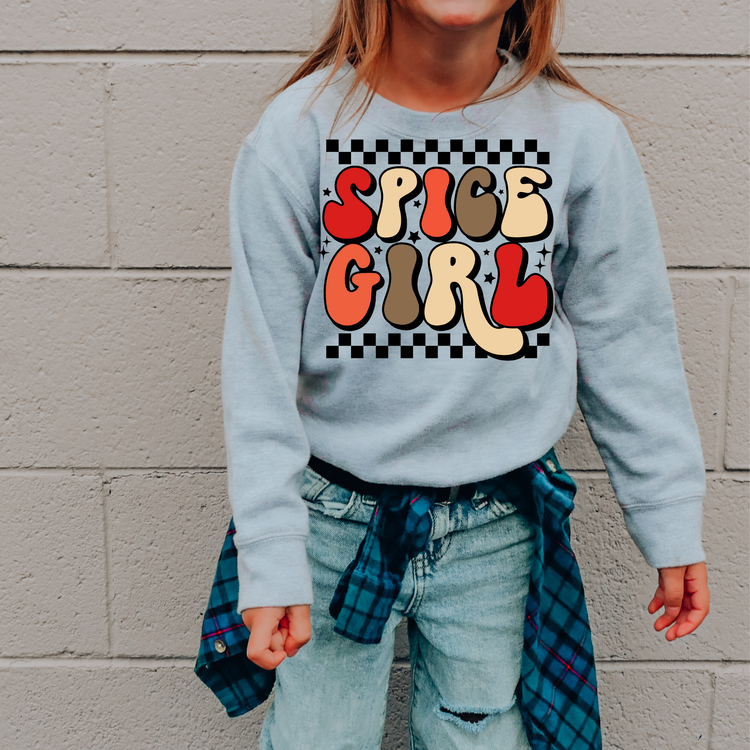 Spice Girl Checkered Kids Sweatshirt